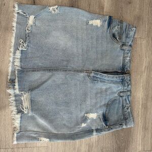 Women's Distressed Denim Skirt